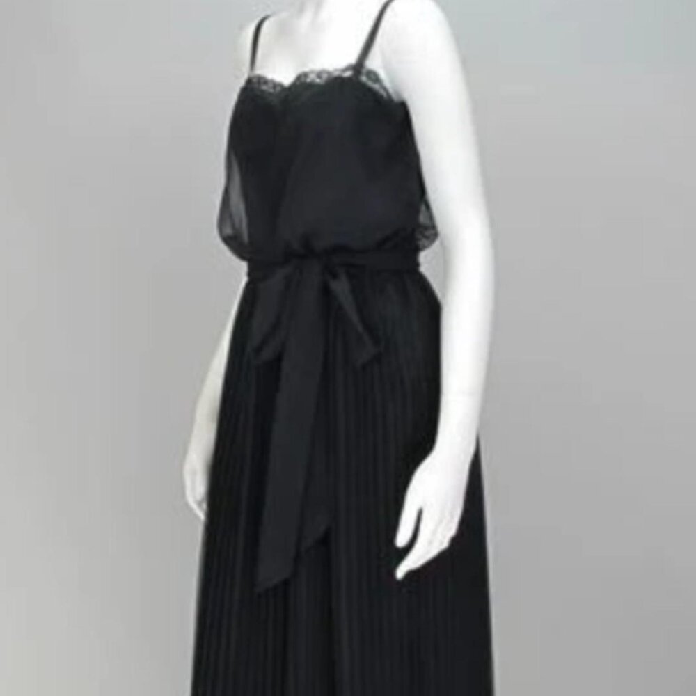 Vintage 1980s black formal maxi dress